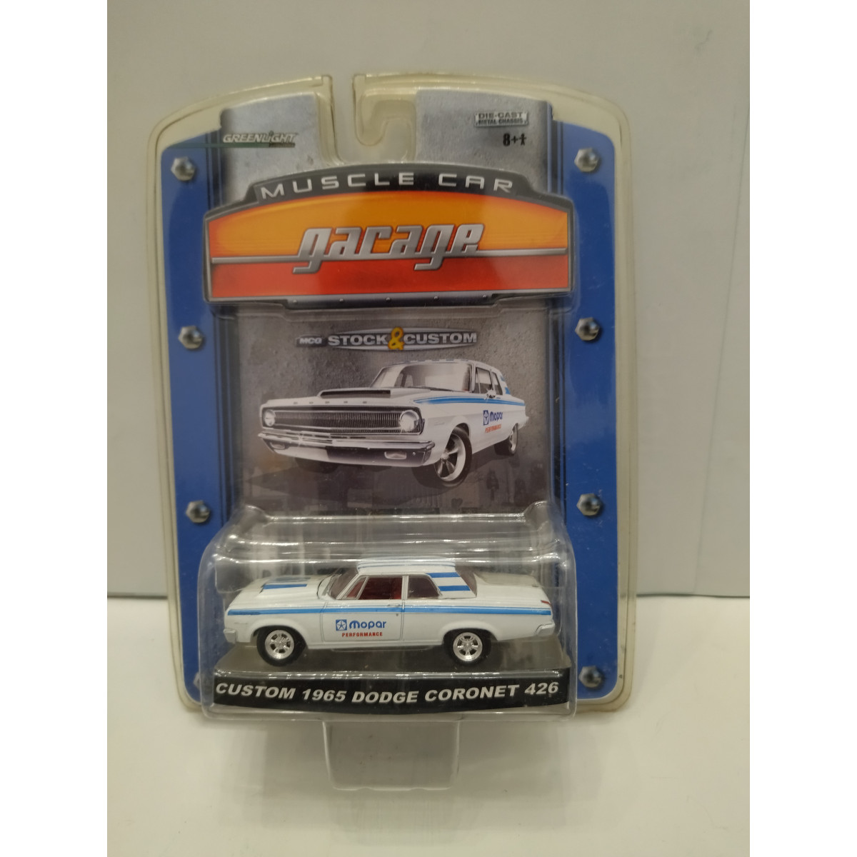 DODGE CORONET 426 1965 CUSTOM MOPAR MUSCLE CAR GARAGE 1 64 GREENLIGHT