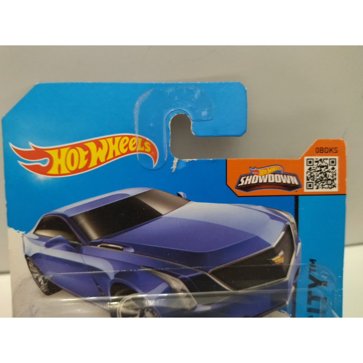 Cadillac Elmiraj Blue Hot Wheels Carton Mal Estado Card Damaged