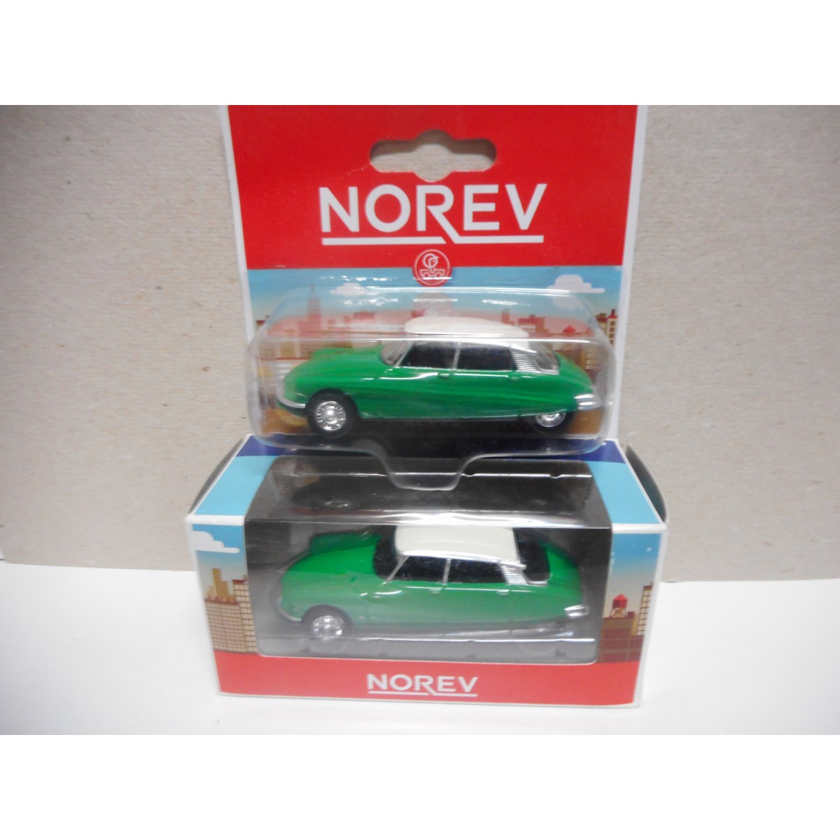 CITROEN DS 19 VERT BLANC ESCOGER CHOOSE CHOISIR NOREV 3 INCHES 1 64 APX