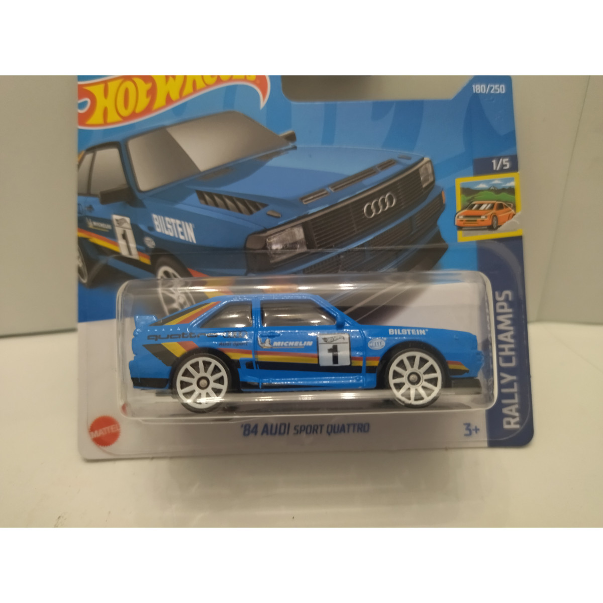 AUDI SPORT QUATTRO 1984 N1 BILSTEIN BLUE 1 5 RALLY CHAMPS 1 64 HOT