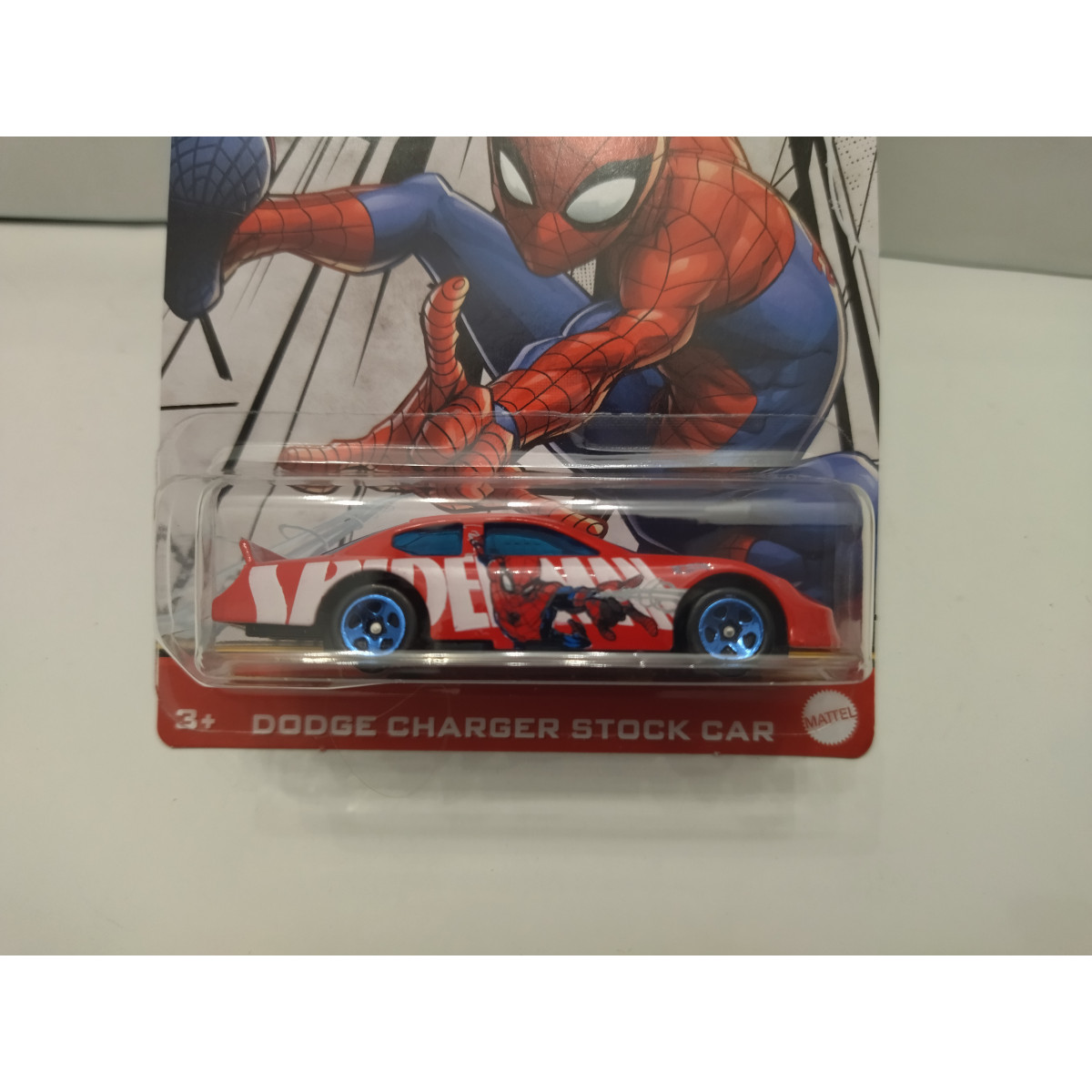 DODGE CHARGER STOCK CAR 1/5 SPIDERMAN MARVEL 164 HOT WHEELS BCN