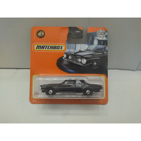 PLYMOUTH SAVOY 1962 BLACK 1:64 MATCHBOX - BCN STOCK CARS