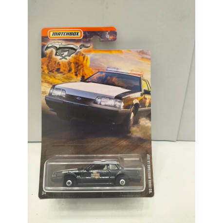 FORD MUSTANG 1993 LX SSP POLICE TEXAS 2/12 SERIE MUSTANG 1:64 MATCHBOX