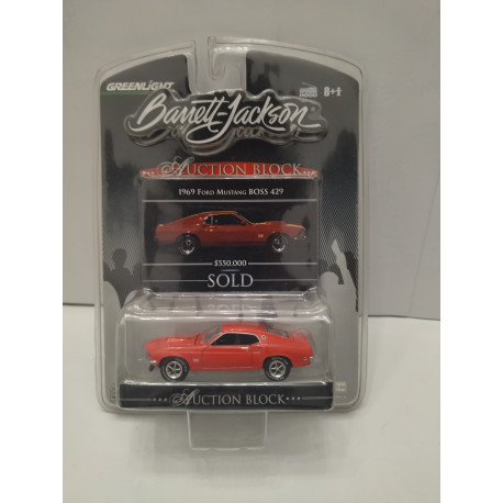 FORD MUSTANG 1969 BOSS 429 BARRETT-JACKSON 1:64 GREENLIGHT - BCN STOCK CARS