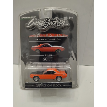 PLYMOUTH AAR CUDA 1970 COUPE BARRETT-JACKSON 1:64 GREENLIGHT - BCN ...