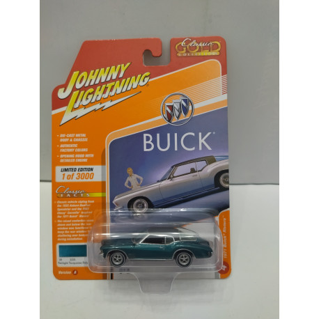 BUICK RIVIERA 1971 TWILIGHT TURQUOISE CLASSIC GOLD 1:64 JOHNNY LIGHTNING