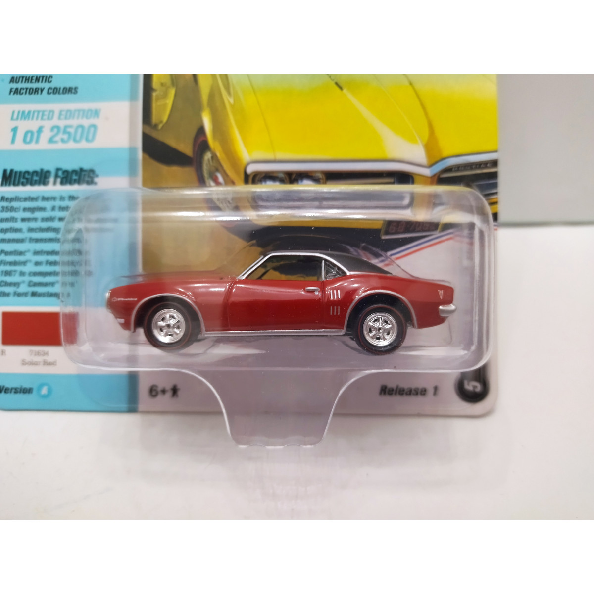 PONTIAC FIREBIRD 1968 SOLAR RED MUSCLE CARS USA 1:64 JOHNNY LIGHTNING ...