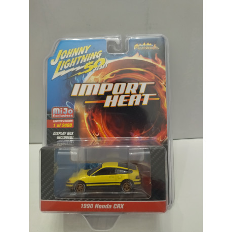 HONDA CRX 1999 YELLOW IMPORT HEAT 1:64 JOHNNY LIGHTNING