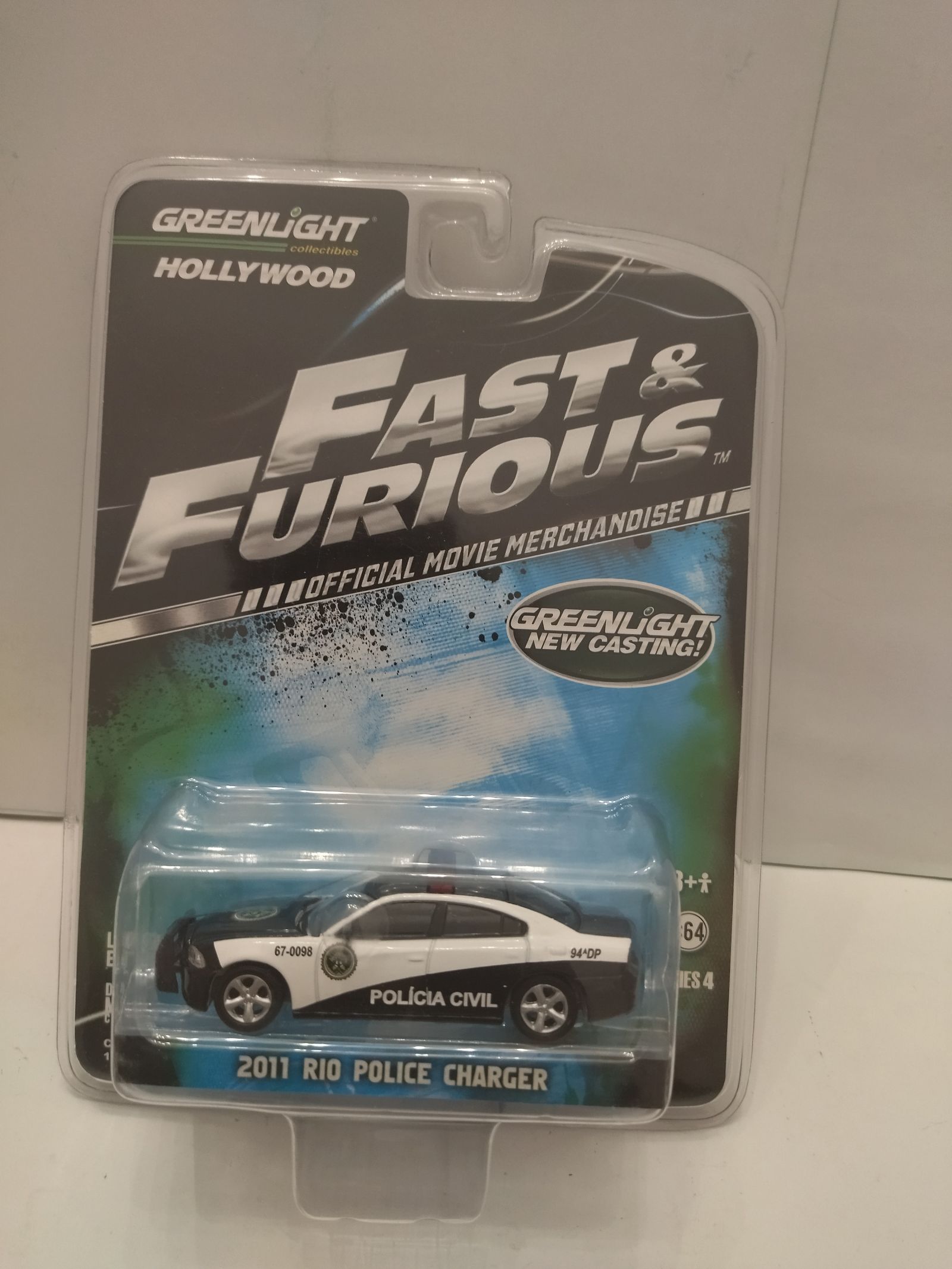 DODGE CHARGER 2011 POLICE RIO FAST & FURIOUS HOLLYWOOD 1:64 GREENLIGHT -  BCN STOCK CARS