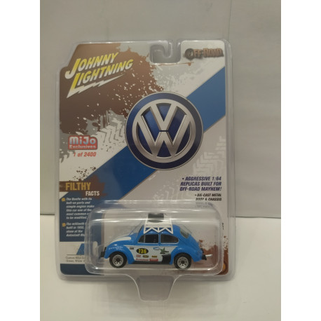 VOLKSWAGEN BEETLE/KAFER/COX RACING n736 BLUE MIJO 1:64 JOHNNY LIGHTNING