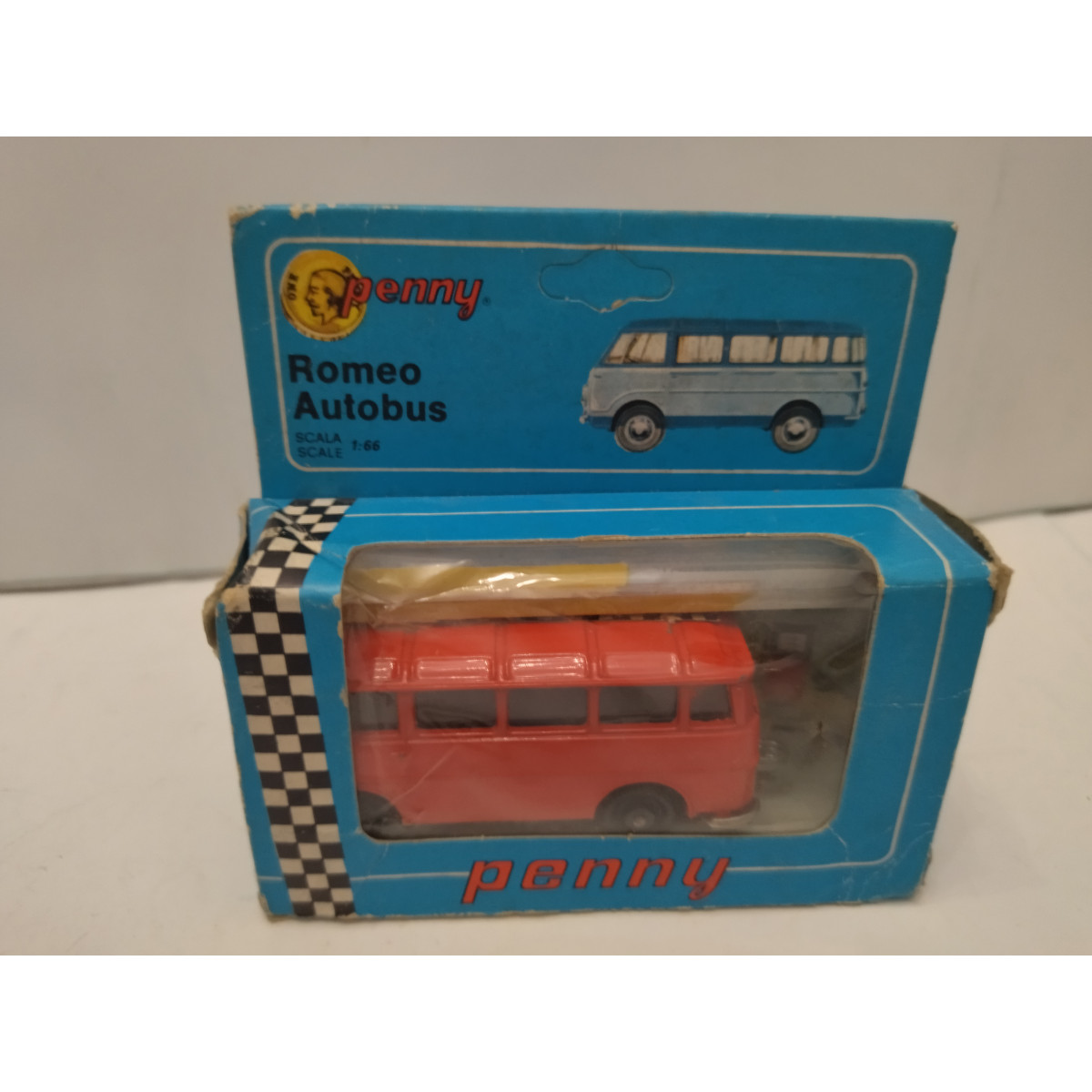 ALFA ROMEO ROMEO AUTOBUS RED 1:66/apx 1:64 PENNY ITALY VINTAGE