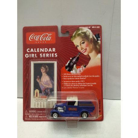 FORD MODEL A 1929 COCA-COLA CALENDAR GIRL 1:64 JOHNNY LIGHTNING