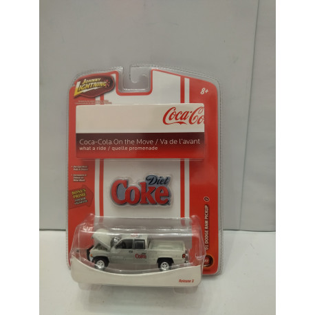 DODGE RAM 2001 PICKUP DIET COKE COCA-COLA SPORTS CARS 1:64 JOHNNY LIGHTNING