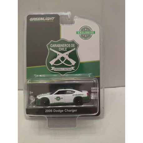 DODGE CHARGER 2006 POLICIA CARABINEROS DE CHILE 1:64 GREENLIGHT