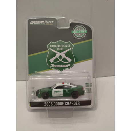 DODGE CHARGER 2008 POLICIA CARABINEROS DE CHILE 1:64 GREENLIGHT