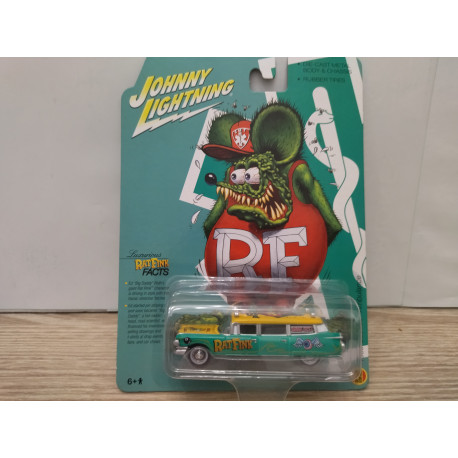 CADILLAC 1959 AMBULANCE RATFINK FACTS 1:64 JOHNNY LIGHTNING