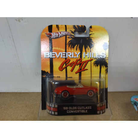OLDSMOBILE CUTLASS 1968 CONVERTIBLE BEVERLY HILLS COP 2 1:64 HOT WHEELS PREMIUM
