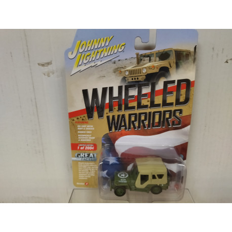 JEEP WILLYS MB WW 2 WHEELED WARRIORS 1:64 JOHNNY LIGHTNING