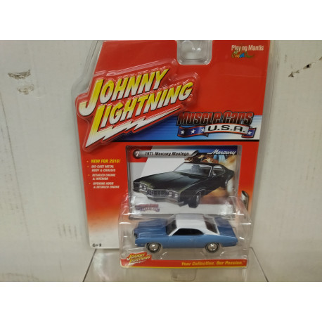 MERCURY MONTEGO 1971 BLUE & WHITE MUSCLE CARS USA 1:64 JOHNNY LIGHTNING