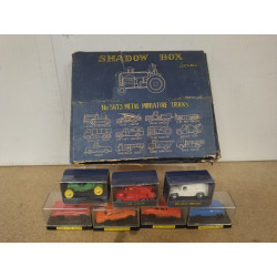 SHADOW BOX SERIES METAL MINIATURES TRUCKS No5673 AHI JAPAN (VOLVO OPEL PORSCHE)