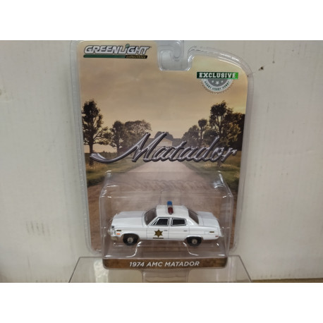 AMC MATADOR 1974 USA POLICE SHERIFF HAZZARD COUNTY 1:64 GREENLIGHT