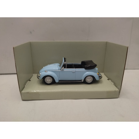 VOLKSWAGEN BEETLE CABRIOLET LIGHT BLUE 1:43 SHUCO JUNIOR CAJA ROTA/BOX BROKEN