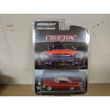 PLYMOUTH FURY 1958 CHRISTINE HOLLYWOOD 1:64 GREENLIGHT - BCN STOCK CARS