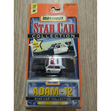 PLYMOUTH GRAND FURY POLICE CAR ADAM-12 STAR CAR COLLECTION 1:64 MATCHBOX BOX