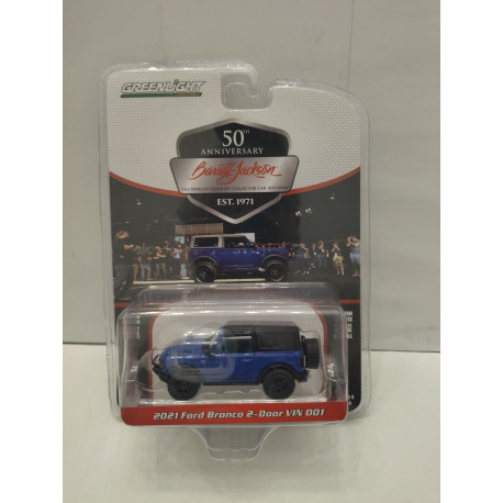 FORD BRONCO 2021 2-DOOR VIN 001 50th ANNIVERSARY BARRETT-JACKSON 1:64 GREENLIGHT