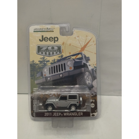 JEEP WRANGLER 2011 GREY 70th ANNIVERSARY JEEP 1:64 GREENLIGHT