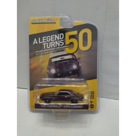 CHEVROLET CAMARO 1969 COPO A LEGENDS TURNS 50 1:64 GREENLIGHT