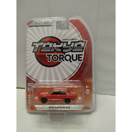 DATSUN 510 1970 RED/WHITE TOKYO TORQUE S5 1:64 GREENLIGHT