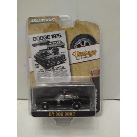 DODGE CORONET 1975 USA STATE POLICE VINTAGE AD CARS 1:64 GREENLIGHT ...