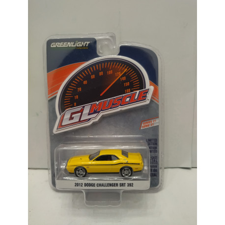 DODGE CHALLENGER 2012 SRT 392 YELLOW GL MUSCLE 1:64 GREENLIGHT