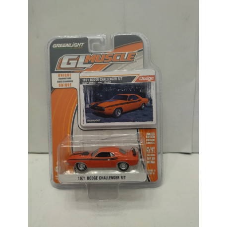 DODGE CHALLENGER 1971 R/T HEMI ORANGE GL MUSCLE 1:64 GREENLIGHT