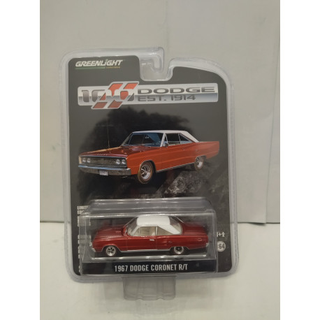 DODGE CORONET 1967 R/T 100 YERAS DODGE 1:64 GREENLIGHT