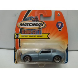 PONTIAC SOLSTICE CONCEPT BLUE/SILVER HERO-CITY 64 1:64 MATCHBOX BOX