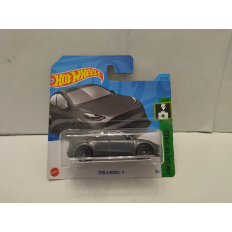 TESLA MODEL Y GREEN 1/10 GREEN SPEED 1:64 HOT WHEELS