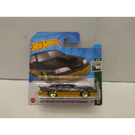 FORD THUNDERBIRD 1988 MATT & DEBBIE HAY´S DARK 5/10 RETRORACERS 1:64 HOT WHEELS