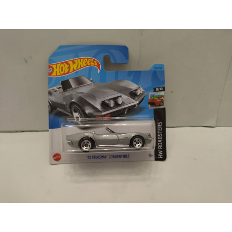 CHEVROLET CORVETTE C3 1972 STINGRAY CONV. SILVER 8/10 ROADSTERS 1:64 HOT WHEELS