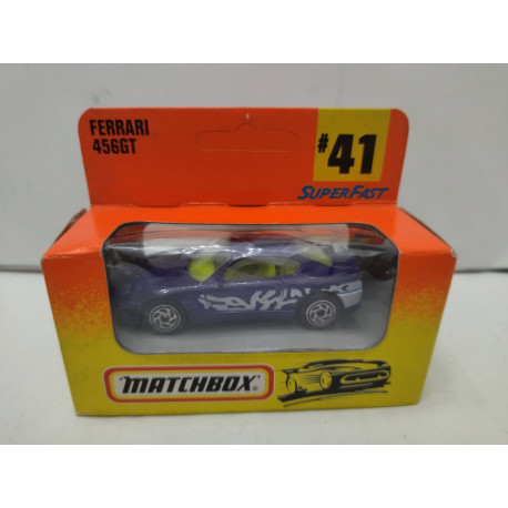 FERRARI 456 GT PURPLE MB41 SUPERFAST 1:61/apx 1:64 MATCHBOX BOX MIB