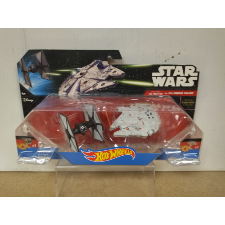 PACK TIE FIGHTER & MILLENIUM FALCON HOT WHEELS