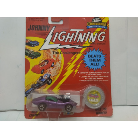 VICIOUS VETTE PURPLE THE CHALLENGERS VINTAGE 1:64 JOHNNY LIGHTNING