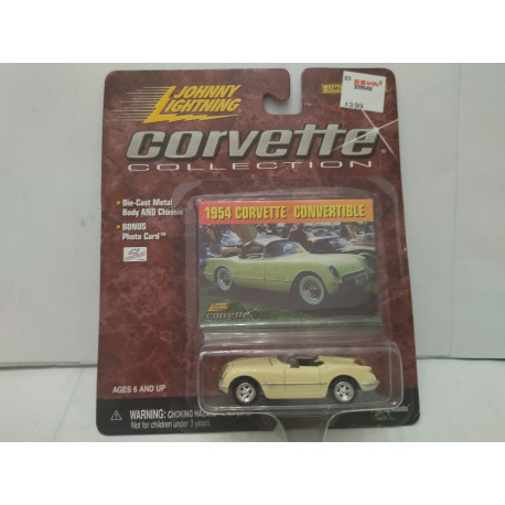 CHEVROLET CORVETTE C1 1954 CONV YELLOW 1:64 JOHNNY LIGHTNING