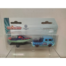 VOLKSWAGEN TI PICKUP + TRAILER BOAT DIVE DEEP 1:59/ apx 1:64 MAJORETTE