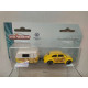 VOLKSWAGEN BEETLE + CARAVANA/ROULOTTE YELLOW 1:59/ apx 1:64 MAJORETTE