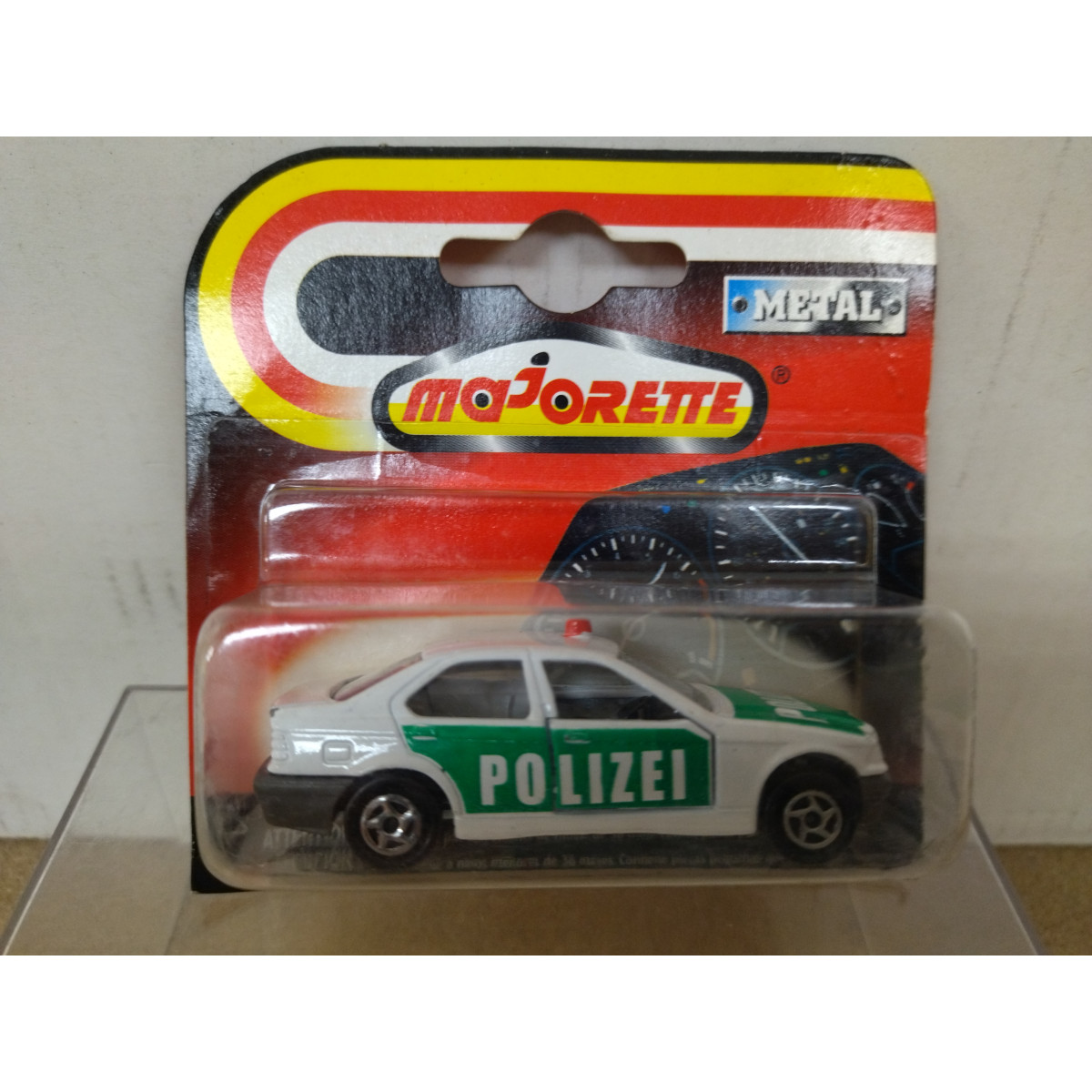 BMW E36 325i POLIZEI 1:58/apx 1:64 MAJORETTE 257A NEW IN BOX - BCN STOCK  CARS