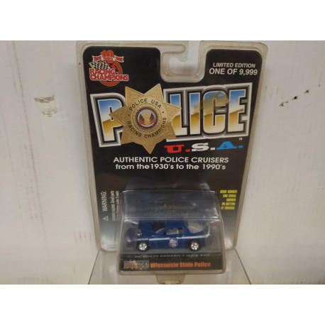 CHEVROLET CAMARO 1996 USA POLICE WISCONSIN STATE PATROL 1:64 RACING CHAMPIONS