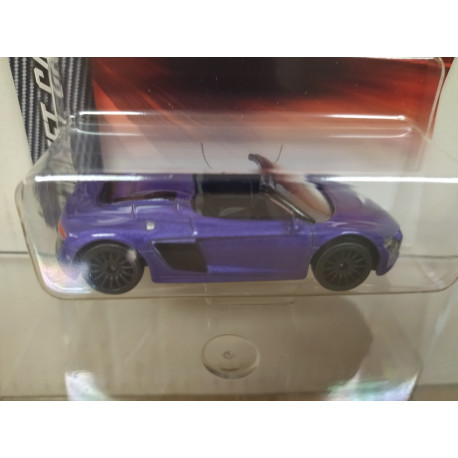 BLUEAUDI R8 COUPE LIME GREEN STREET CARS 1:55/apx 1:64 MAJORETTE 286E