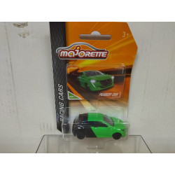 PEUGEOT 208 GREEN/BLACK apx 1:64 MAJORETTE 205N